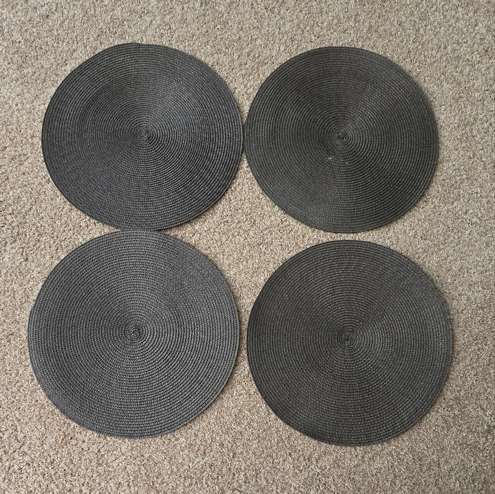 Brown Woven Round Placemats, 15